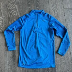 Nike Fit Dry 1/4 Zip in Blue Size Large